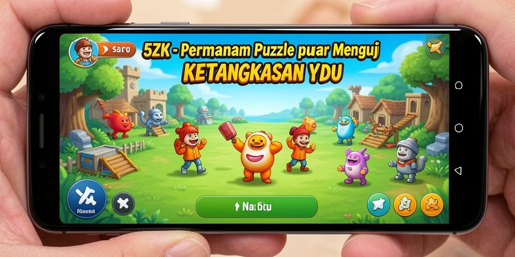 Screenshot gameplay 5ZK menampilkan tantangan puzzle yang menarik.