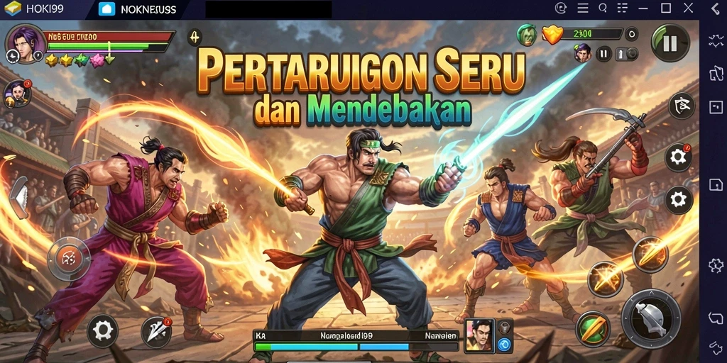 Gameplay HOKI99 yang seru dan menegangkan di arena pertarungan.