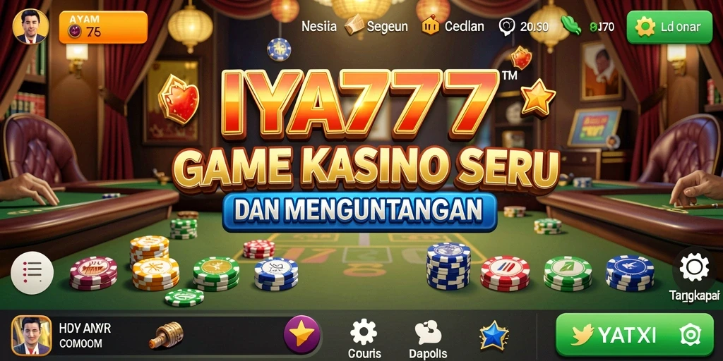 Screenshot utama IYA777 menampilkan gameplay Kasino yang menarik.