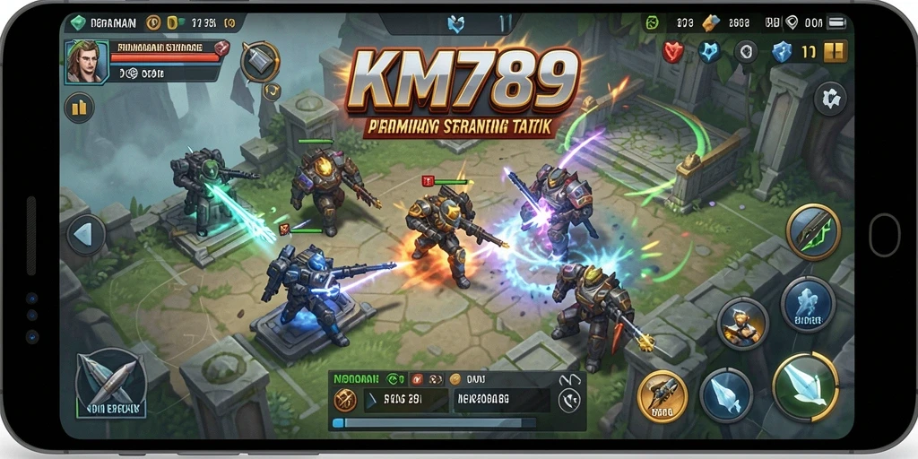 Screenshot gameplay KM789 menampilkan aksi strategis yang seru dan menantang.