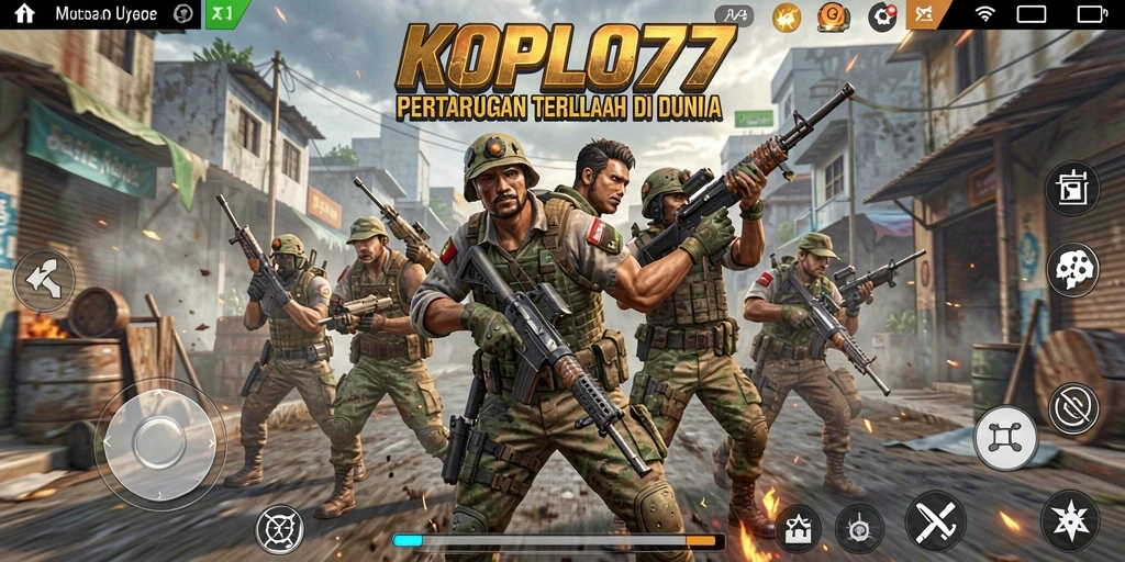 Screenshot KOPLO77 menunjukkan aksi sengit dalam permainan Battle Royale.