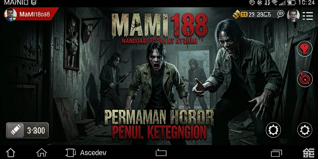 Gameplay menakutkan di MAMI188 menampilkan makhluk horor.