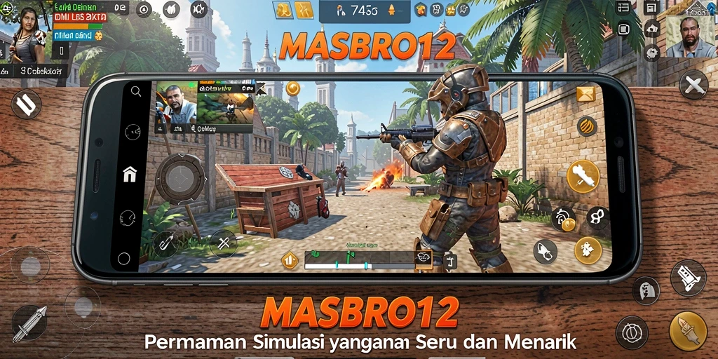 Screenshot dari gameplay MASBRO12 yang menampilkan aksi simulasi yang menarik.