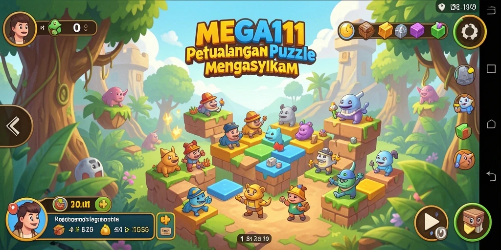 Tangkapan layar MEGA111 yang menampilkan gameplay Puzzle yang seru.