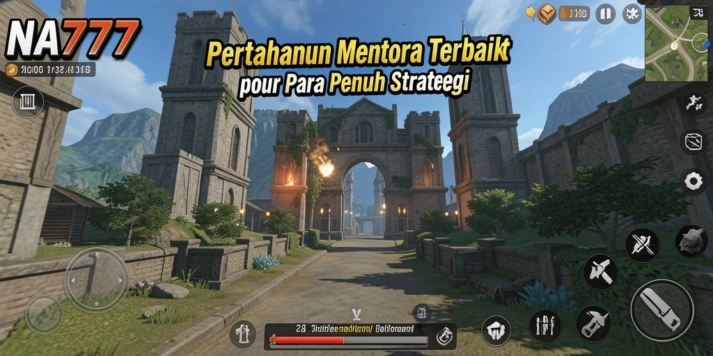 Gameplay menara pertahanan yang intens dan penuh strategi.