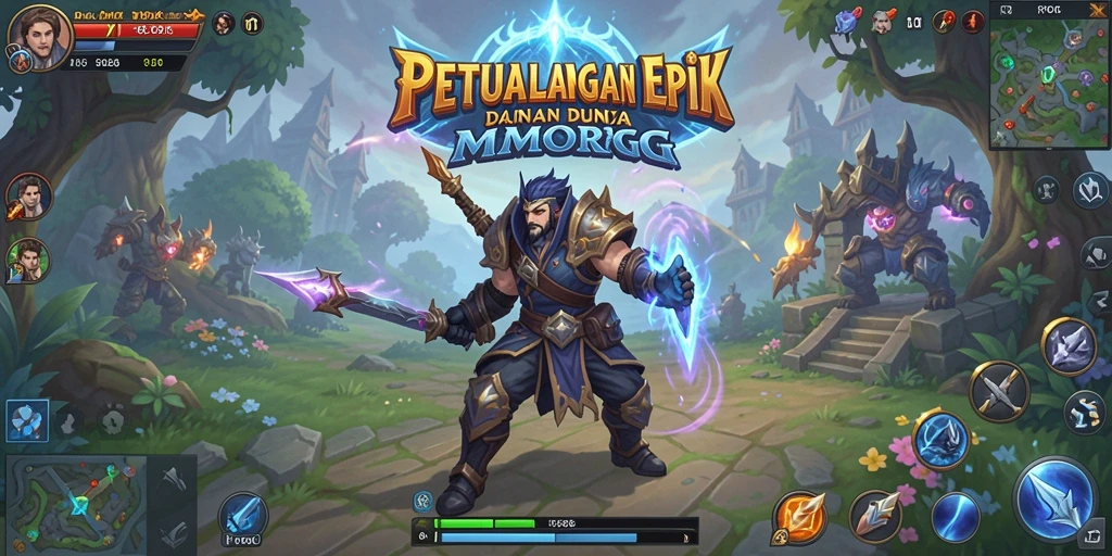Screenshot permainan RPOK menampilkan pertempuran seru di dunia MMORPG.