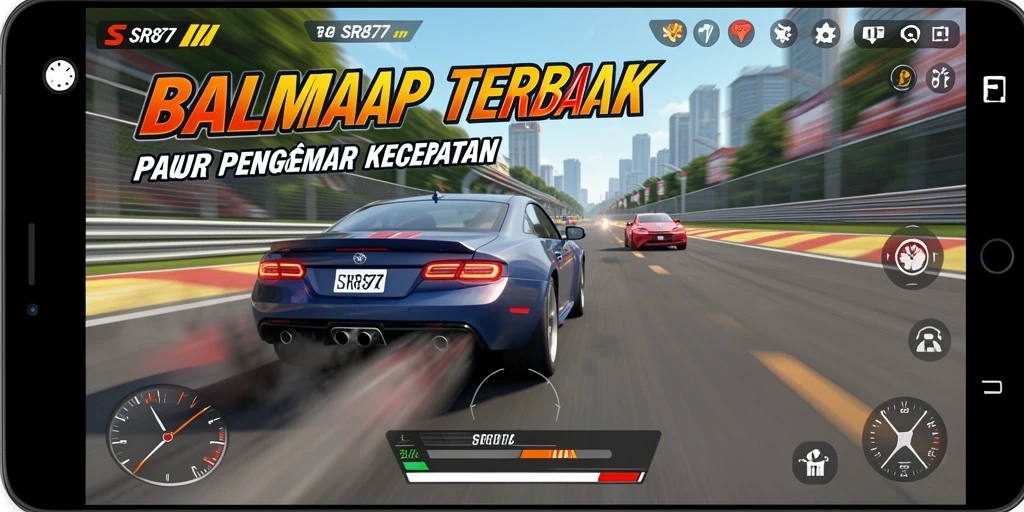 Tampilan gameplay <strong>SR877</strong> yang seru di lintasan balap.