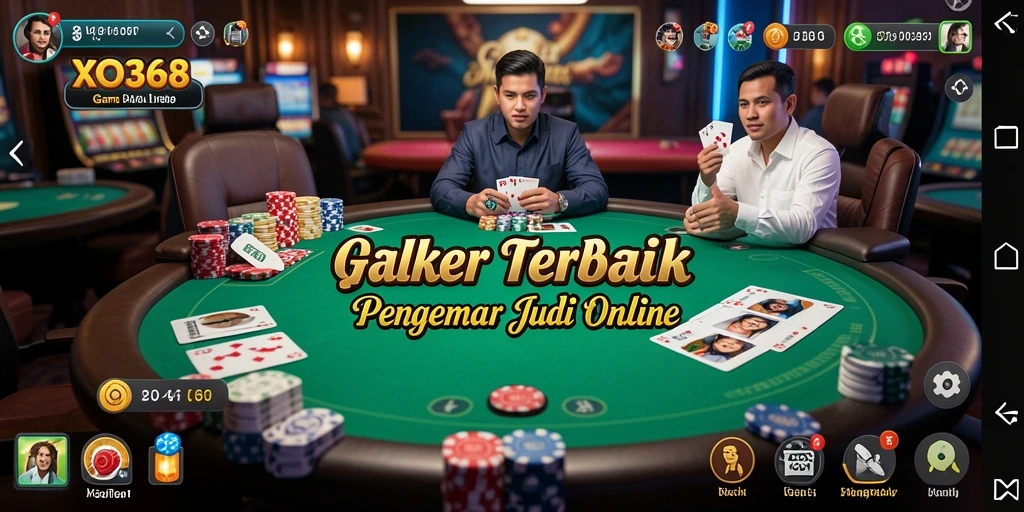 Tampilan gameplay Poker yang mendebarkan di XO368.